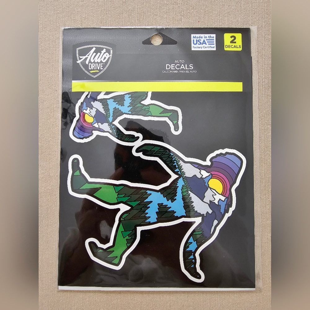 New! Auto Drive 2 Auto Decals Nature Bigfoot / Sasquatch